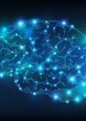 digital drawing of a brain with circuits