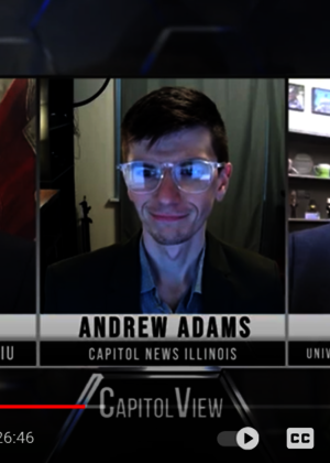 Screenshot of Jason Piscia and Andrew Adams appearing on CapitolView on January, 25. 2024.