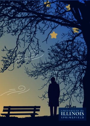 A man looking sad at night.