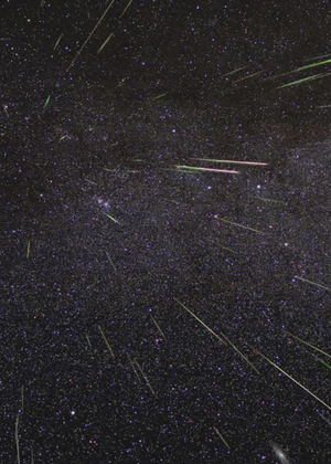 A photo of the Perseid meteor shower