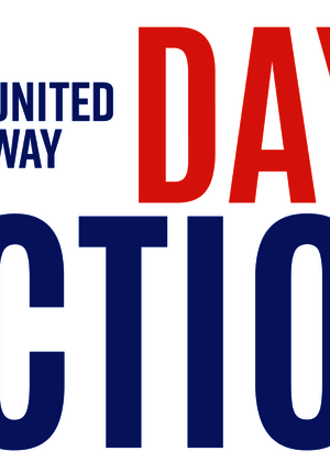 United Way Day of Action logo in blue, red and yellow.
