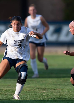#3 Reese Lowery. Women's Homecoming Soccer Game against Quincy, Friday, September 19, 2025.