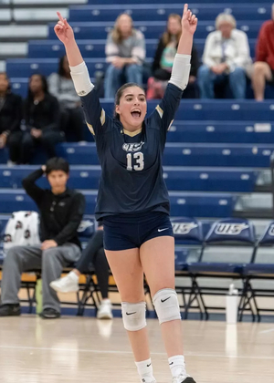 Tuana Yuce #13. Volleyball vs. Upper Iowa University Friday, November 7, 2025.