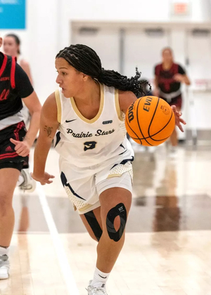 Kayla Rice playing basketball