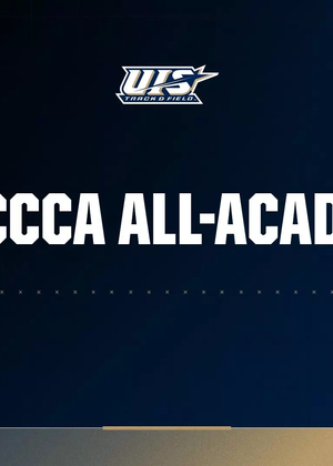 USTFCCCA All-Academic, UIS Track & Field and USTFCCCA logos