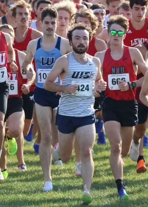 Zach Panek among the field of cross country runners