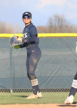 Malia Bender playing center field