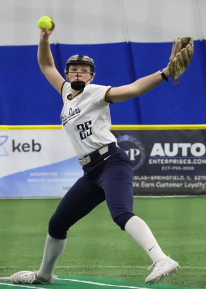Calista Stahlhut pitching