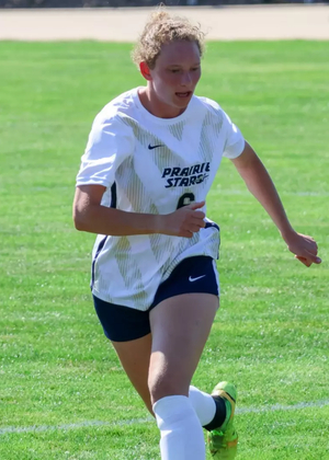 Anna Schurz playing soccer