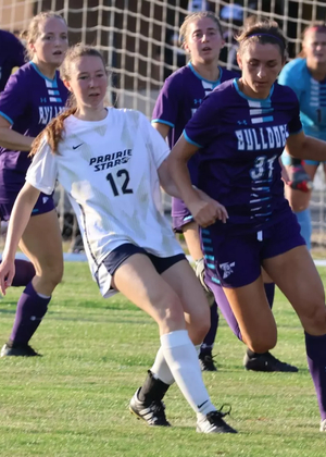 Dani Auble playing soccer