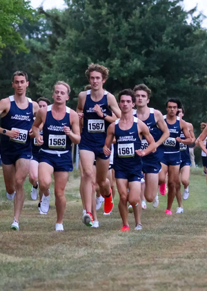 UIS men's cross country pack running at home invitational