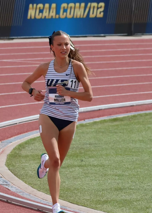 Maddie Miller running outdoor track