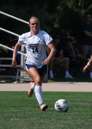 Addison Wittenberg playing soccer
