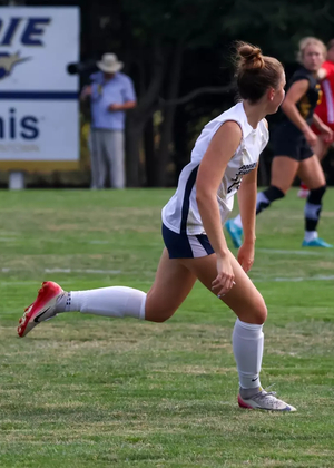 Riley Lloyd playing soccer