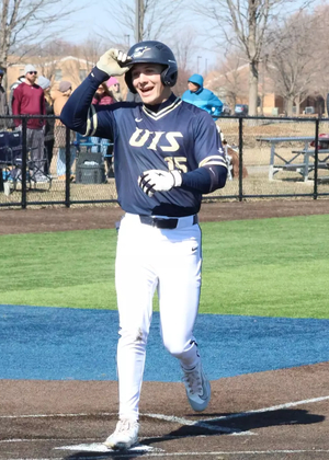 Ty Hollandsworth celebrating home run