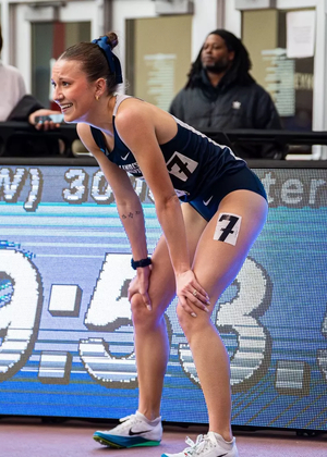 Madelyn Miller-Ross after winning GLVC title in the 3k