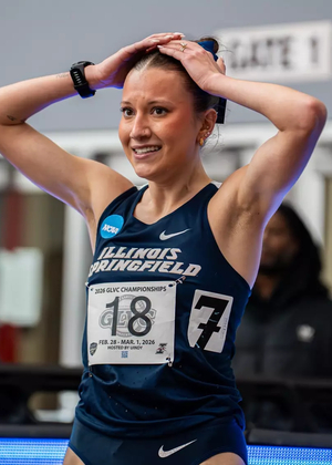 Maddie Miller-Ross reacts to winning conference championship