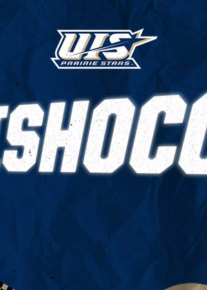 #UISHOCO on a blue and gold background