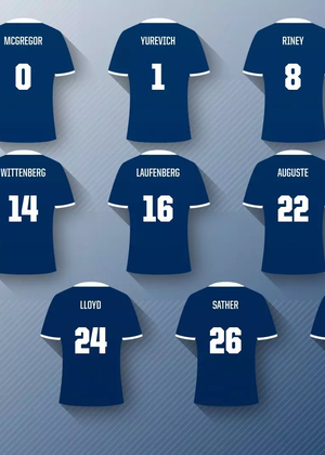 UIS Women's Soccer 2025 Newcomers. 0 McGregor. 1 Yurevich. 8 Riney. 11 Mejia. 14 Wittenberg. 16 Laufenberg. 22 Auguste. 23 Roy. 24 Lloyd. 26 Sather. 35 Festerling