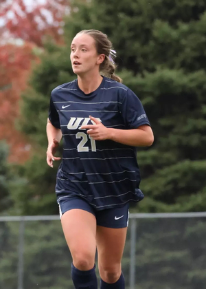 Abbie Gleason playing soccer