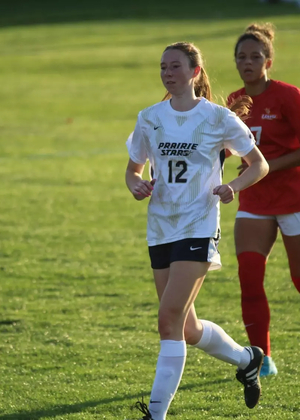 Dani Auble playing soccer