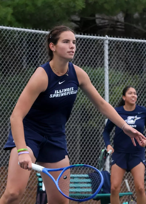 Ema Norma Bordean playing doubles tennis