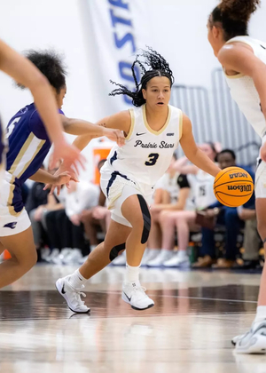 Kayla Rice playing basketball 