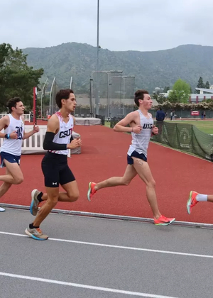 Briar Nevills running outdoor track