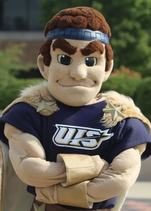 Orion mascot on UIS quad