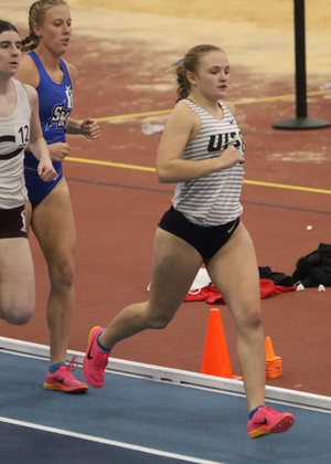 Marissa Roggensack racing indoor track