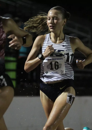 Maddie Miller racing outdoor track