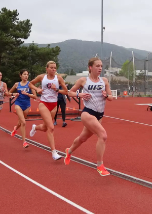 Jordan Serrahn running outdoor track