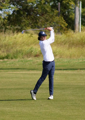 Jake Baldin golfing