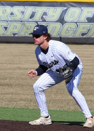 Tyler Thompson playing baseball