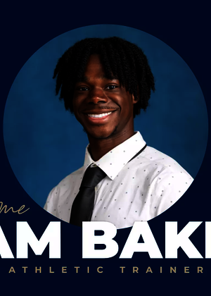 Welcome Kam Baker, Athletic Trainer, Kam's headshot