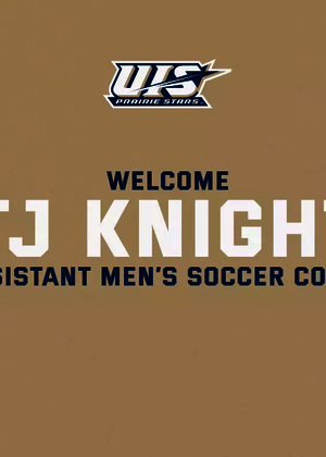 Welcome TJ Knight, assistant men's soccer coach, UIS Athletics logo