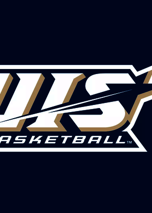 UIS Basketball logo on navy blue background