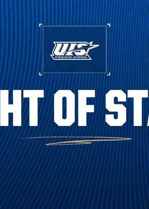 Night of Stars graphic. Navy and gold accents