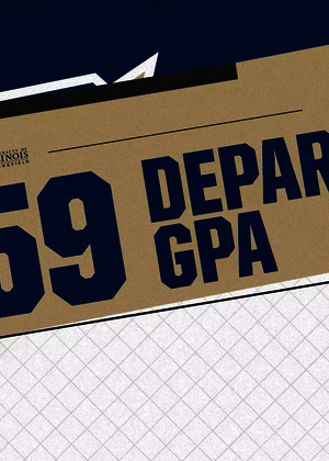 3.59 Department GPA. UIS & UIS Athletics logos