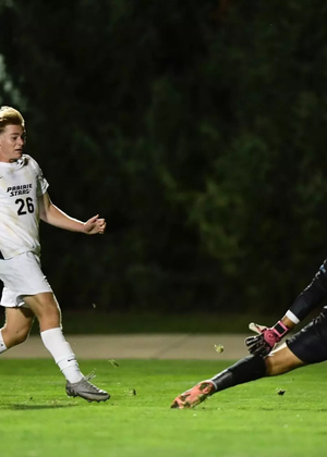 Joey Fitzgerald scores past the goalkeeper