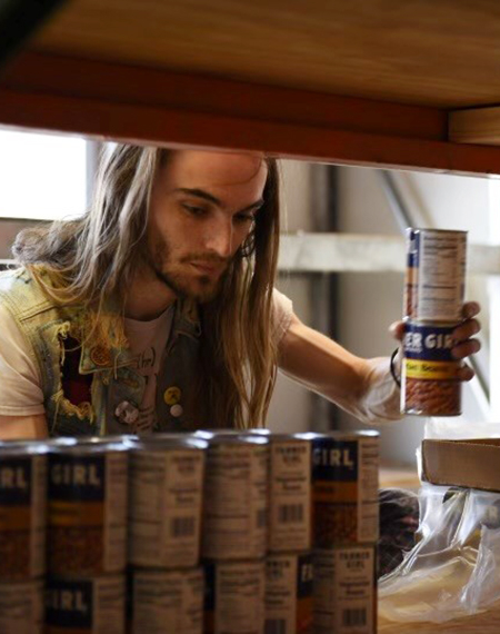 Student sorts donations