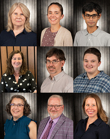 Photos of nine new faculty members