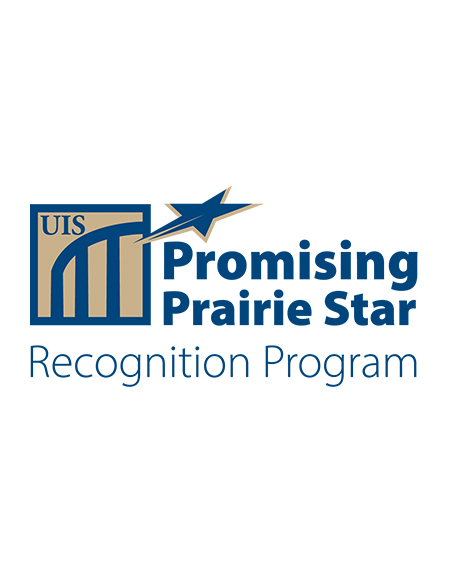 UIS Promising Prairie Star Recognition Program logo with star and columns.