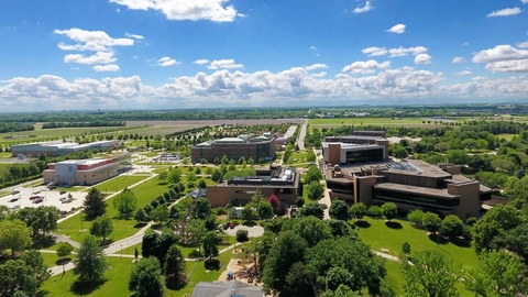 Overhead view of UIS campus