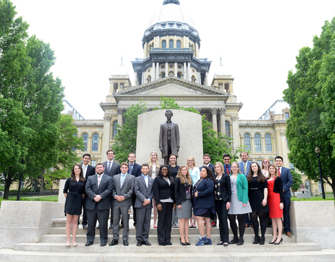 ILLAPS students in front of the state capitol