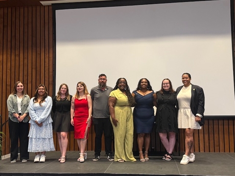 Spring 2026 graduates of the School of Education standing together.