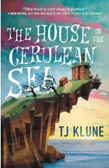 Book cover showing a small house on the very edge of a precarious looking cliff.

