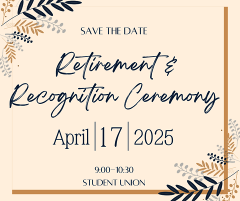 Invitation for Retirement Recognition Ceremony April 17yh