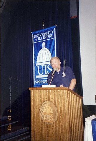 Dr. GoldbergBelle speaking at UIS