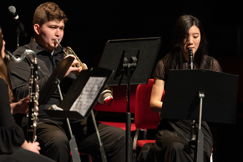 students playing wind instruments